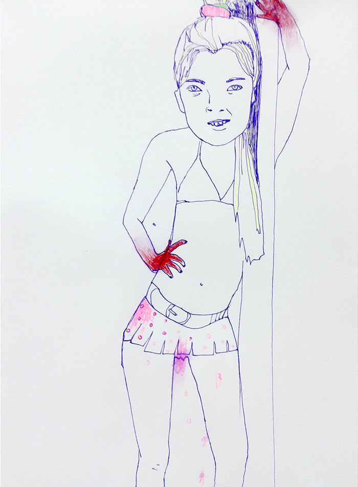 Bel Fullana – PEQUEÑO PONY. Pen on paper. 29’7 x 21 cm. 2012