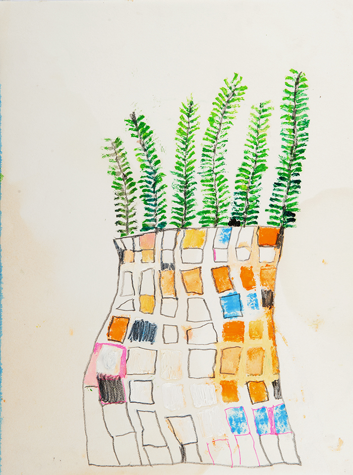 Bel Fullana – HELECHO. Oil, pencil and pen on paper. 28’3 x 21 cm. 2016