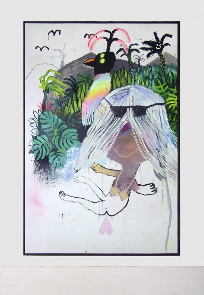 Bel Fullana – MARQUINHA. Oil, acrylic and spray on canvas. 195x 295 cm. 2017