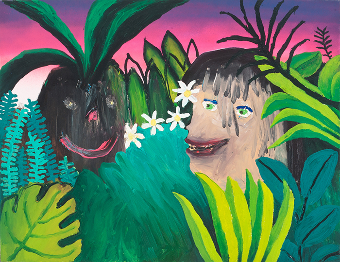 Bel Fullana – TARZANA’S AFFAIR. Oil and spray on canvas. 81 x 116 cm. 2016