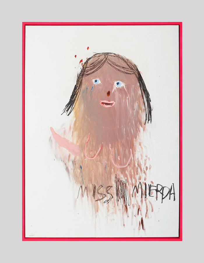Bel Fullana – MISS MIERDA. Oil and charcoal on canvas. 116 x 89 cm. 2016